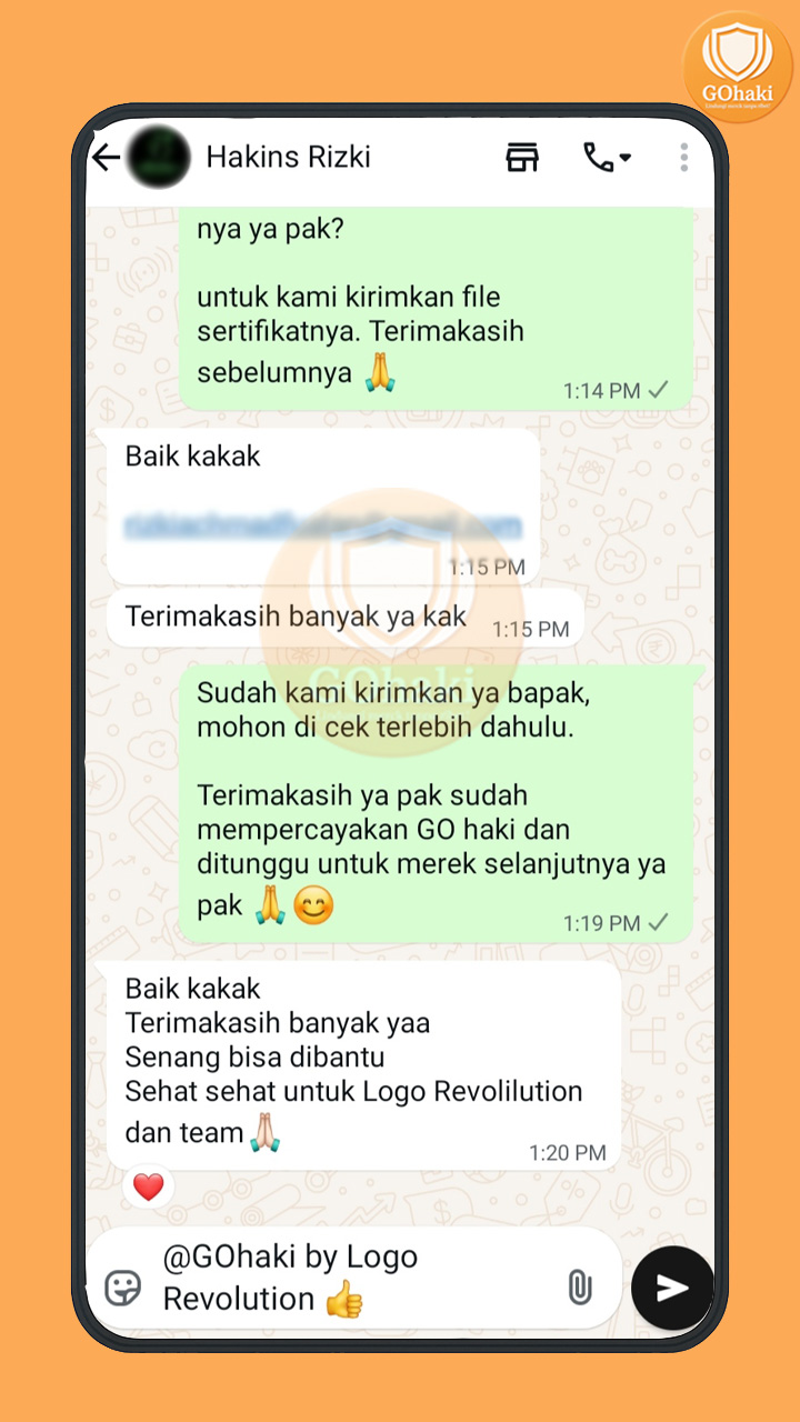 Testimoni WA klien GOhaki #13