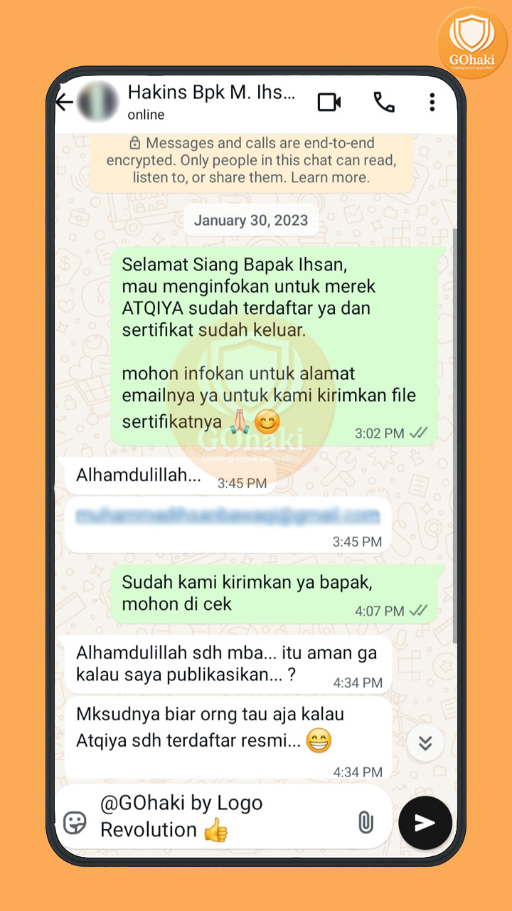 Testimoni WA klien GOhaki #5