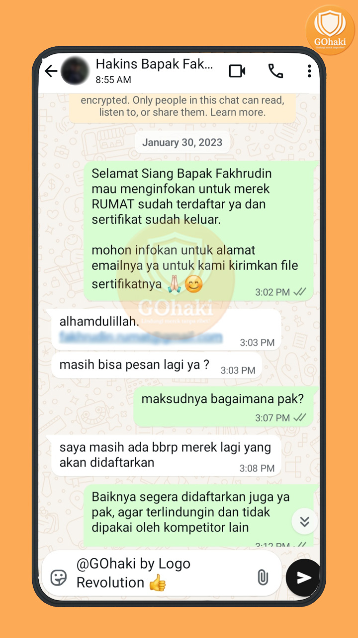 Testimoni WA klien GOhaki #7